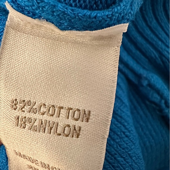 Vila Sweater Women M Blue Cardigan Ruffle Rhinestone Full Zip(j10) - Picture 12 of 12